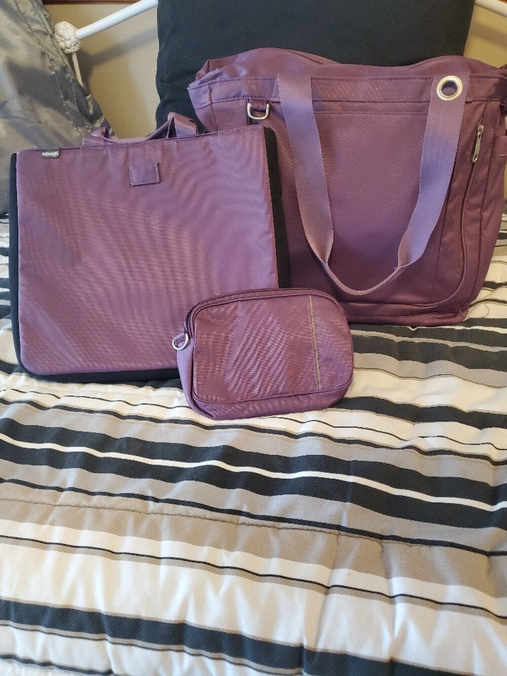 Ebags Purple Tote Set